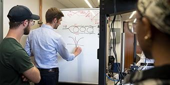 lab session in Youngblood Photonics lab