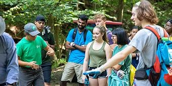 Provost Academy Students participate in planting activity.